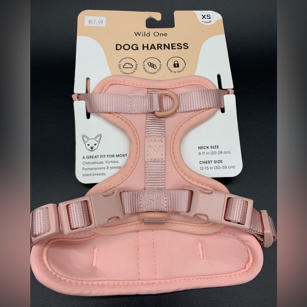 NWT Wild One Dog Harness Multiple Sizes Blush *PROCEEDS GO TO ANIMAL RESCUE*